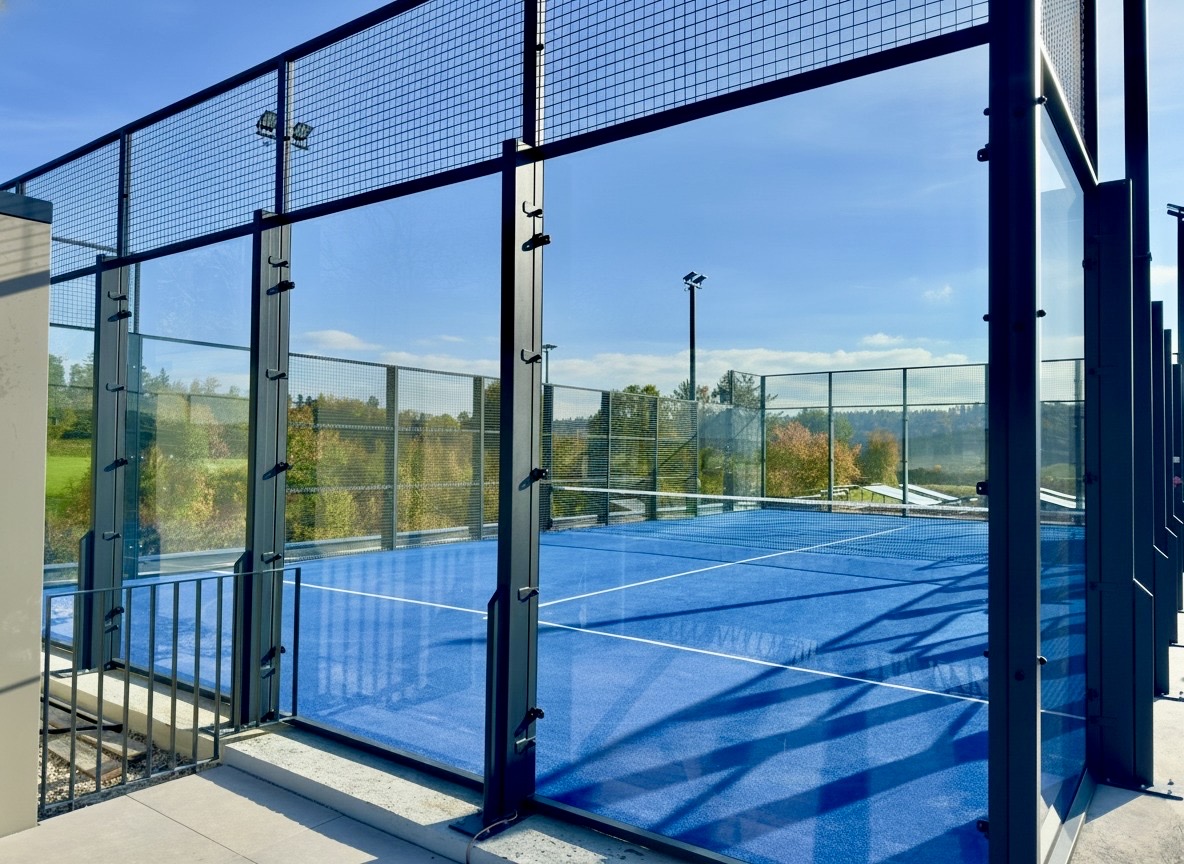 Wir bieten Verkauf und professionelle Installation von Padel-Tennisplätzen für Sportclubs, Gemeinden und Privatpersonen. Erfahren Sie mehr über unsere Dienstleistungen. Kunstrasenprofi Schweiz AG - Ihr Partner für Padel Anlagen